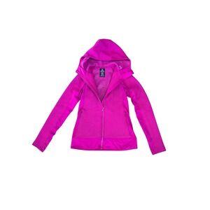 Under Armour ColdGear Infrared Full Zip Hoodie Pink Fitted Jacket Womens Small
